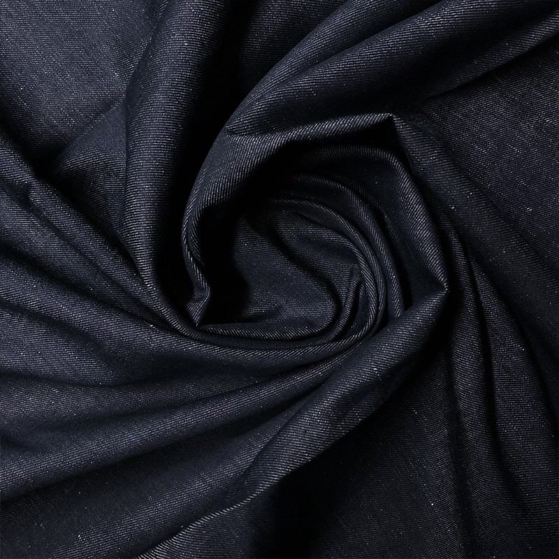 cienki jeans bawełna-len granatowy CO1046