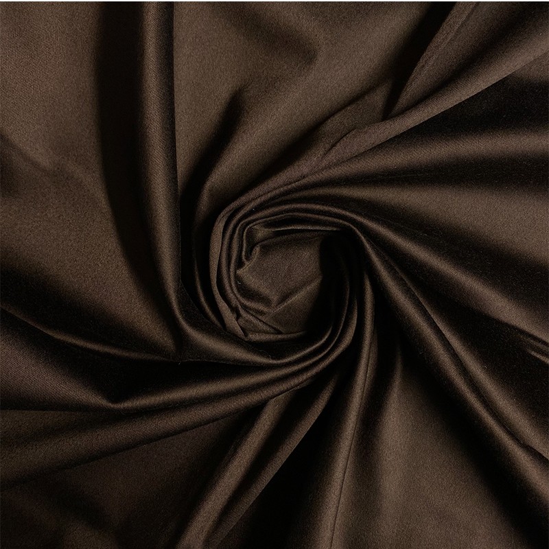 twill bawełniany satynowy brązowy CO1063