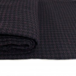 wełna tweed fioletowy w pepitkę WV1150
