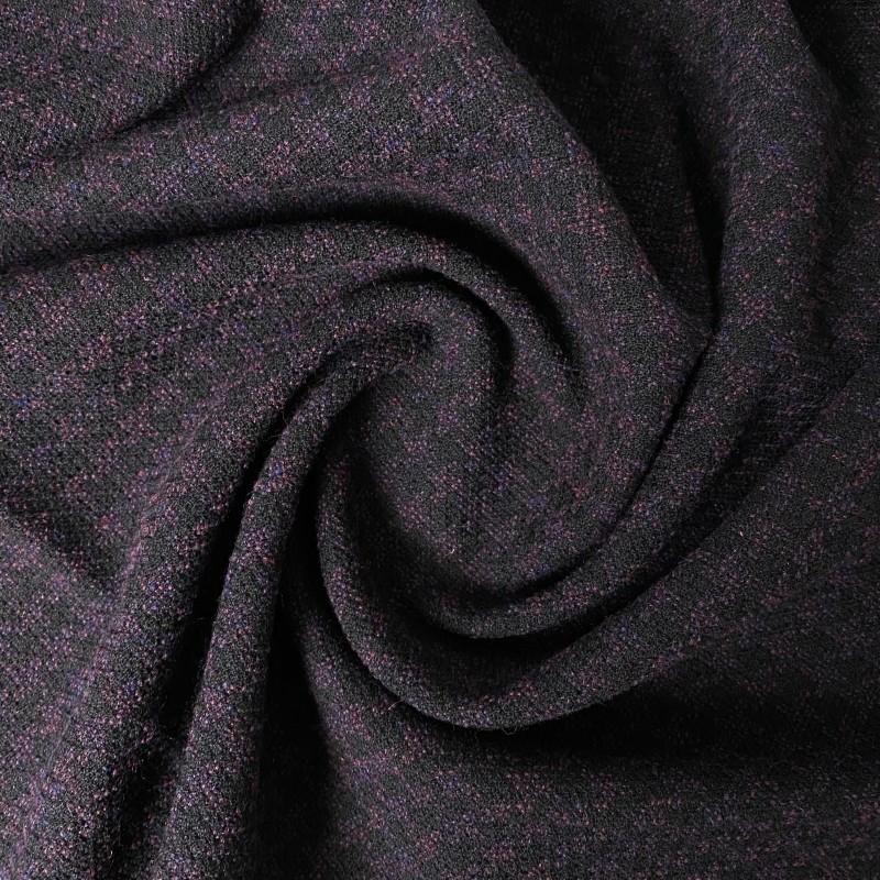 wełna tweed fioletowy w pepitkę WV1150