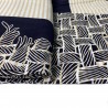 dzianina jersey bawełniany granatowo-beżowo-biały CO1226