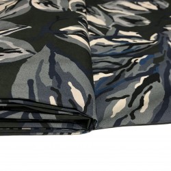 popelina bawełniana zielona w kwiaty CO0564