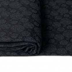 twill bawełniany granatowy w koła CO1307