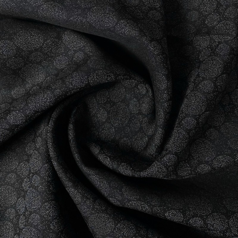 twill bawełniany granatowy w koła CO1307