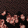 dzianina jersey syntetyczny czarny w kwiaty PL1395
