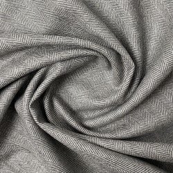 materiał tkanina garniturowa wełniana jodełka biało szara