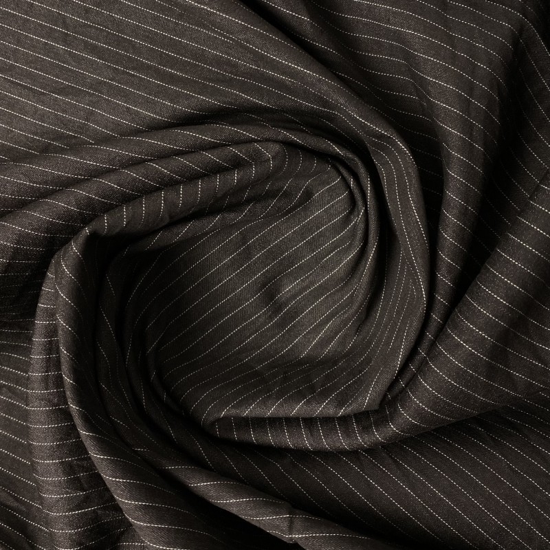 twill bawełniany brązowy w paski CO1553