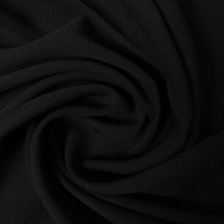 materiał tkanina krepa poliestrowa czarna