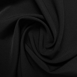 materiał cienka tkanina poliestrowa czarna