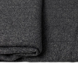 Wełna tweed w szarą jodełkę wV1842