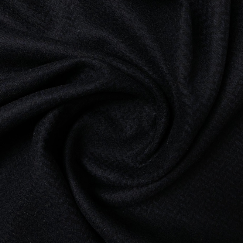 wełna tweed granatowy w jodełkę WV1851