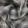 Wełna tweed w czarno-białą kratę WV1853