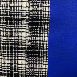 Wełna tweed w czarno-białą kratę WV1853