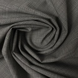 materiał tkanina wełniana czarno biała w drobny wzorek