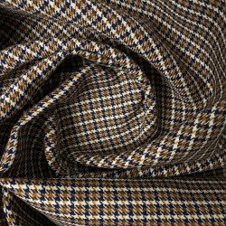 Wełna tweed w kolorową kratę