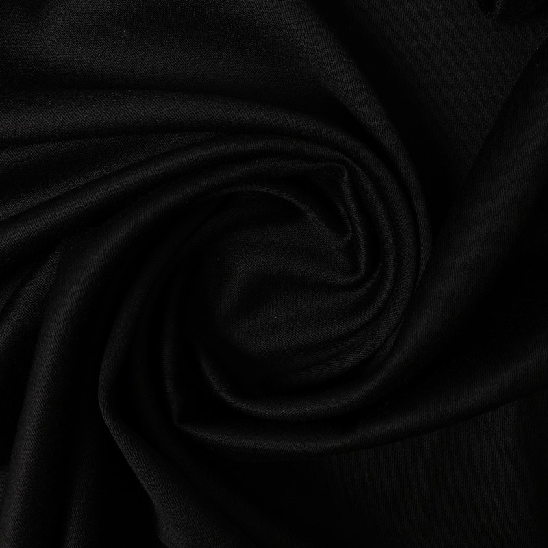 twill wełniany satynowy czarny WV1999