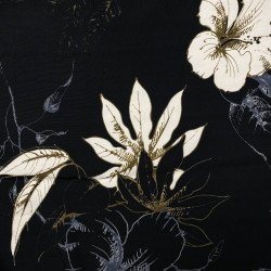 materiał cienka tkanina wiskozowa w kwiaty