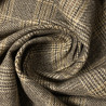 Wełna tweed beżowo-brązowa w kratę WV2180