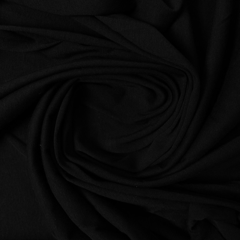 dzianina jersey bawełniany czarny CO2197