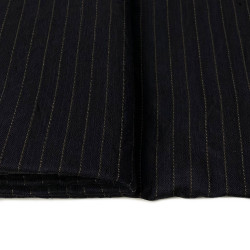 twill wiskozowy granatowy w paski VI2232