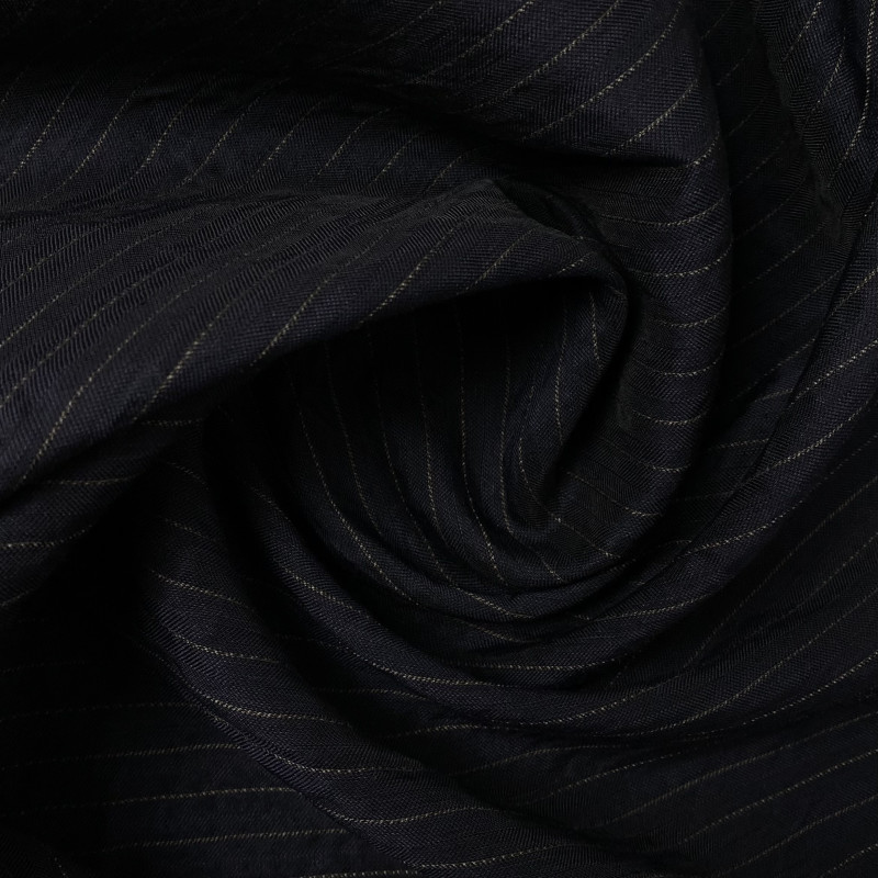 twill wiskozowy granatowy w paski VI2232