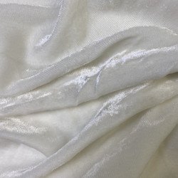 materiał tkanina biała welurowa