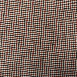 twill bawełniany w czerwono-beżową pepitkę CO2395