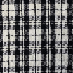 drelich wełna-bawełna w kratę czarno-białą WV2590