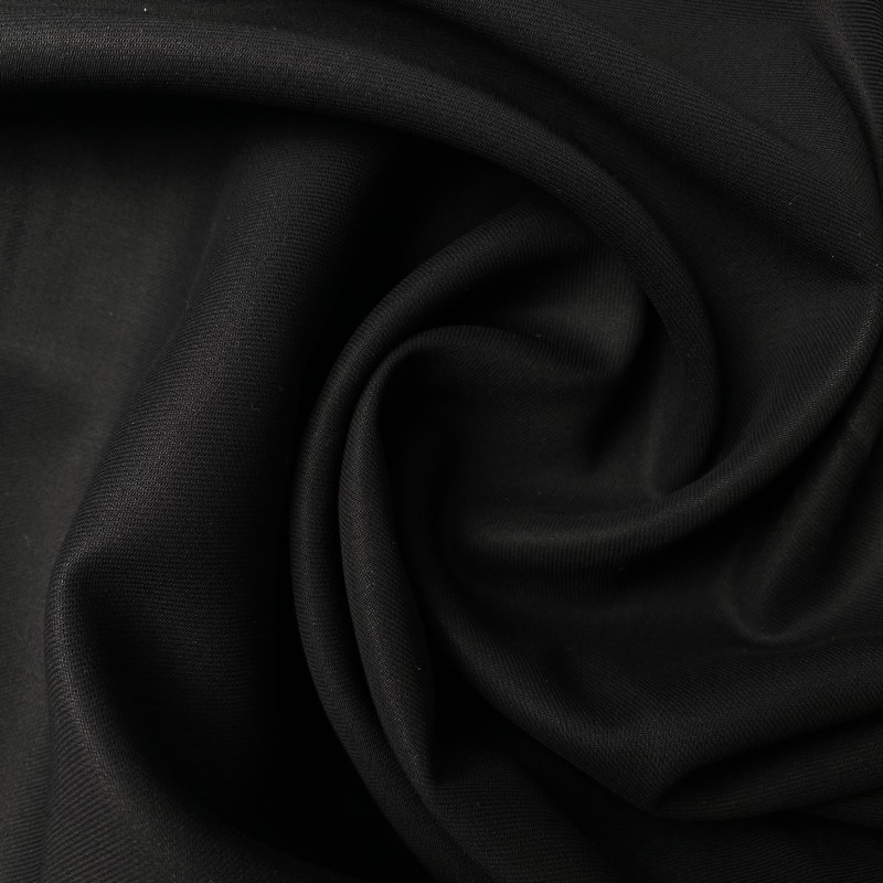 Twill wiskozowy czarny - materiał na lekkie koszule Twill wiskozowy czarny - materiał na lekkie koszule