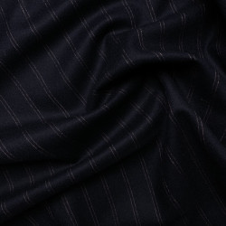 flanela wełniana z kaszmirem granatowa w paski WV2653