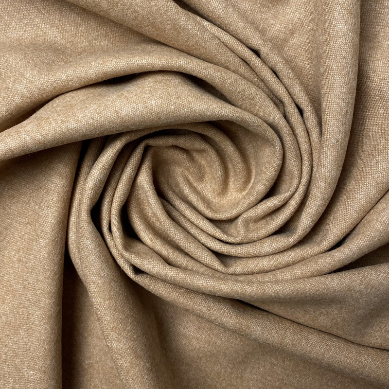 Cienka flanela wełniana beżowa