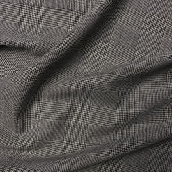 Wełna garniturowa czarno-biała w kratę WV2646