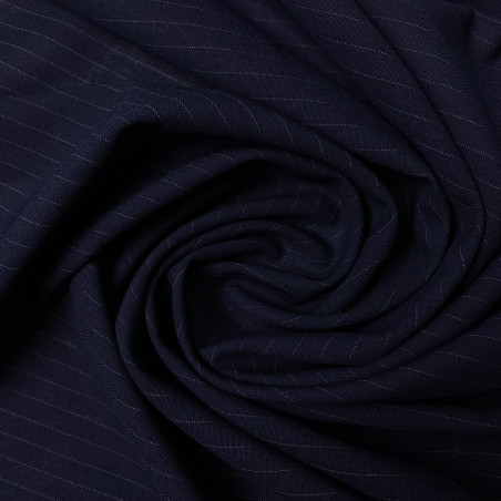 Wełna 100% na garnitury granatowa w paski