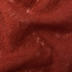 dzianina wełniana ażurowa czerwona WV2658