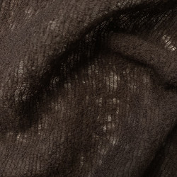 dzianina wełniana ażurowa brązowa WV2659