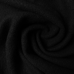 Wełna parzona - materiał wełniany na płaszcze czarny