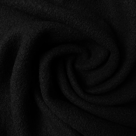 Wełna parzona - materiał wełniany na płaszcze czarny