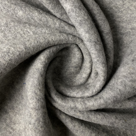 Dzianina filcowa szara - gruba wełna na płaszcze