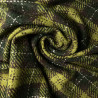Tweed wełna 100% zielony w kratę