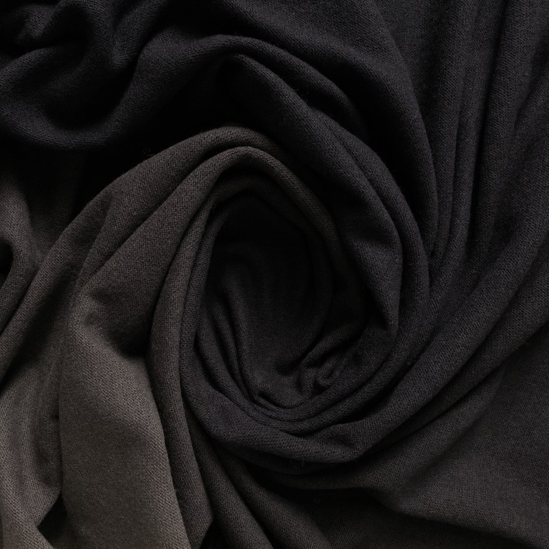 Dzianina wełniana z gradientem - wełna 100% czarno szara