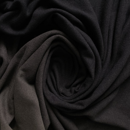 Dzianina wełniana z gradientem - wełna 100% czarno szara