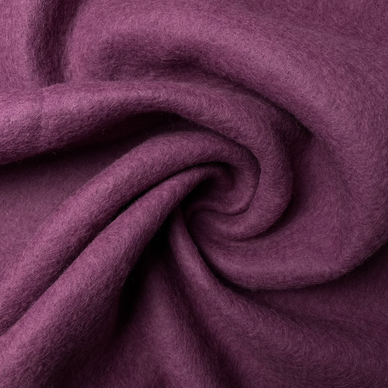 Gruba wełna płaszczowa fioletowa