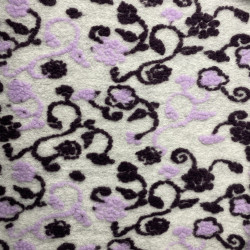 dzianina wełniana bukla w strukturalne kwiaty WV2672