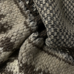 dzianina wełniana bukla beżowo-brązowa WV2670