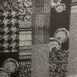 dzianina wełniana bukla beżowo-brązowa WV2670