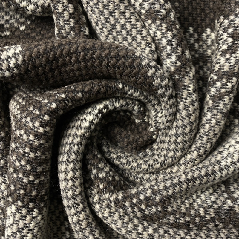 Ciepła dzianina wełniana beżowa - wełna na sweter