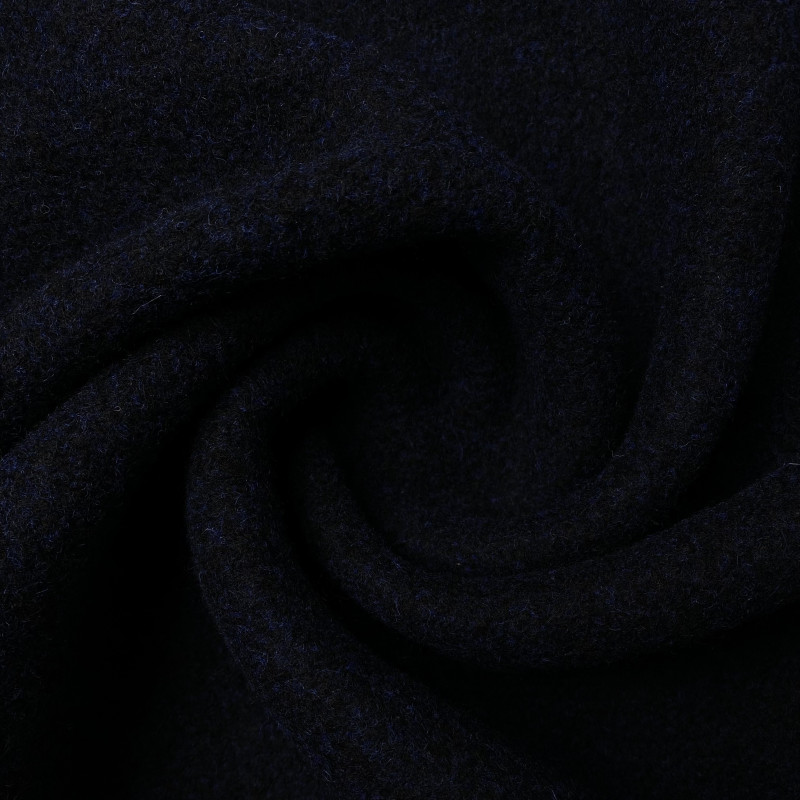 Gruba wełna płaszczowa dwustronna granatowo-niebieska