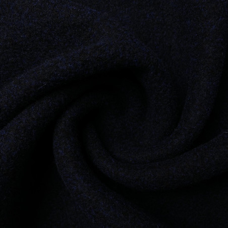 Gruba wełna płaszczowa dwustronna granatowo-niebieska