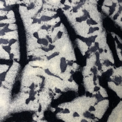 dzianina wełniana płaszczowa biało-czarna wzorzysta WV2667