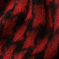 dzianina wełniana płaszczowa czarno-czerwona w pepitkę WV2666